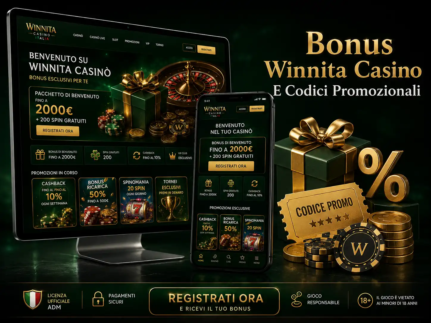 Bonus e promozioni Winnita Casino